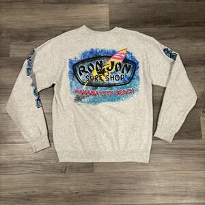Ron Jon Surf Shop Sweatshirt Adult Medium  White Panama City Beach Florida Beach